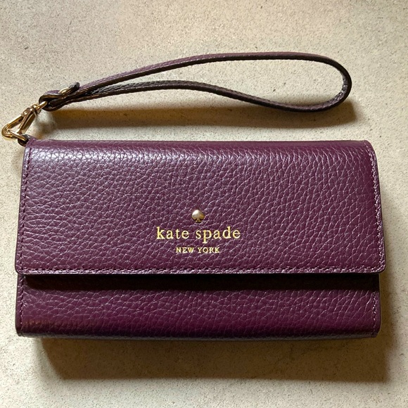 Kate spade leather bracelet wallet & iPhone holder - Picture 1 of 8